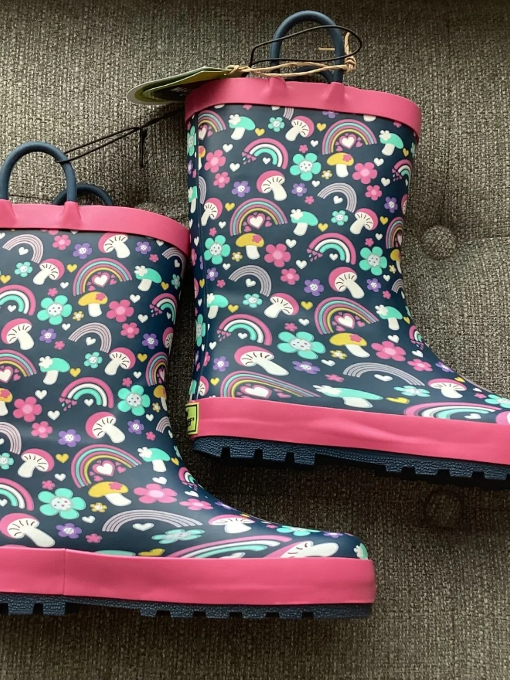 Western Chief Kids' Rainbow Dream Rain Boot, size 13
